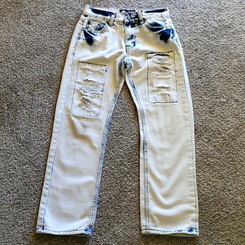 ROAD NARROWS, girls‎ disstressed blue jeans size 12 Y2k